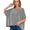 Ribbed striped oversized short sleeve top - black