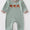 French knot boys cow romper