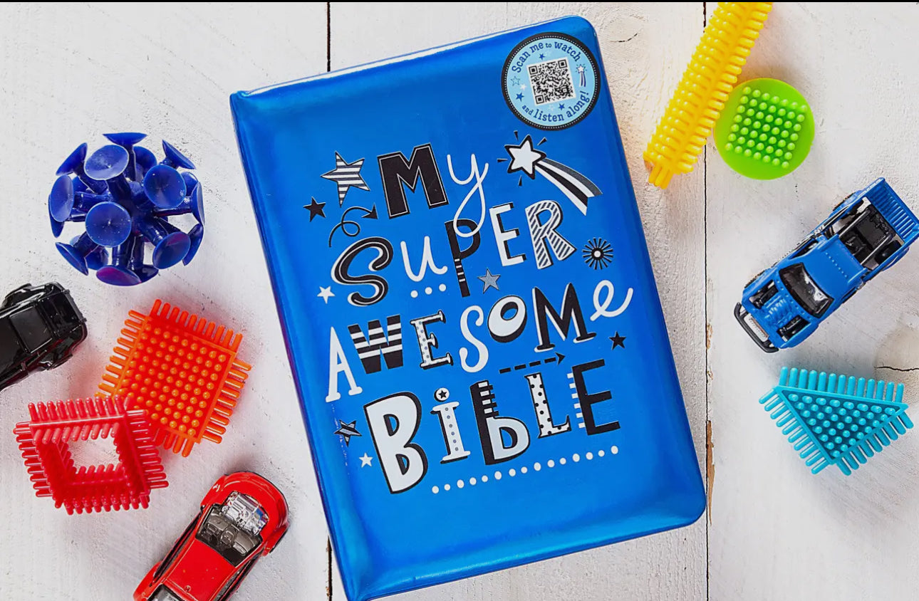 My super awesome Bible blue