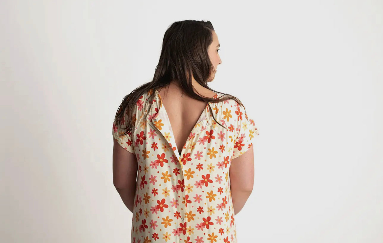 Groovy flowers labor gown