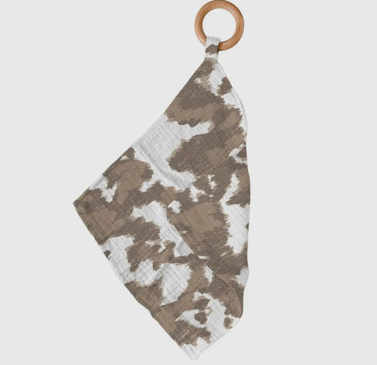 Cow print teether