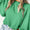 Green frilly blouse
