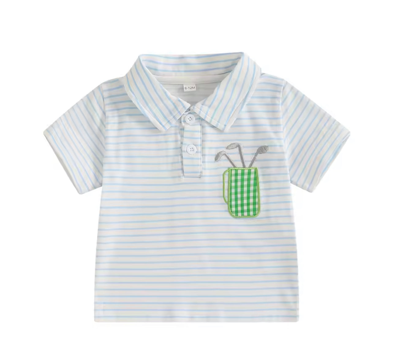 Golf striped polo