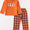 Turkey plaid embroidered boys set