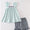 Mint Crab Embrodiered girls set