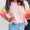 Colorblock pink top