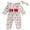 Christmas pattern romper with bow