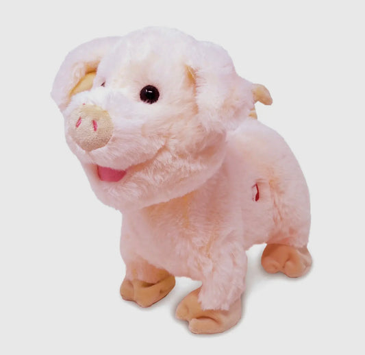 Barnyard buddies- pig singing & walking plush toy
