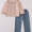 Orange gingham pant set
