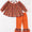Orange plaid girls turkey set