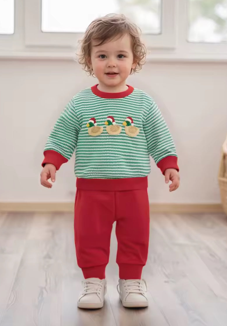 Duck Santa hat set