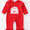 Red valentines XOXO applique girls romper