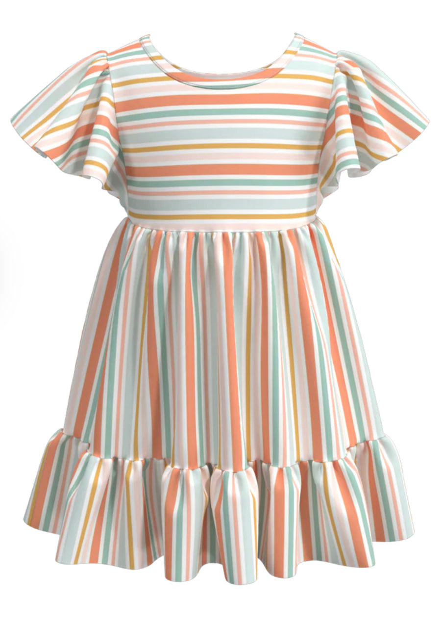 Mama + mini striped dress (GIRLS)