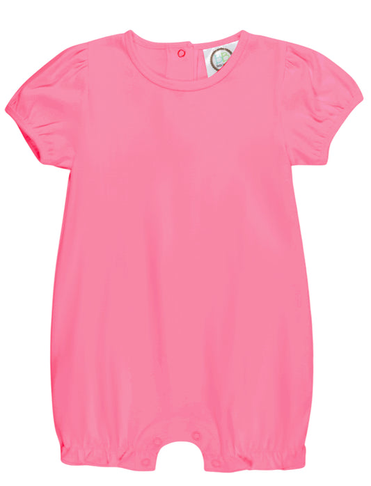 Short sleeve ruffle romper - 12M - embroider me