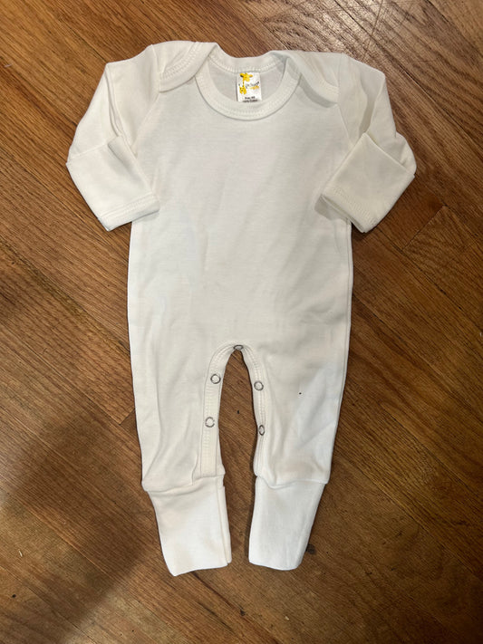 White romper NB- EMBROIDERED