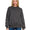 Acid wash oversized pullover - black