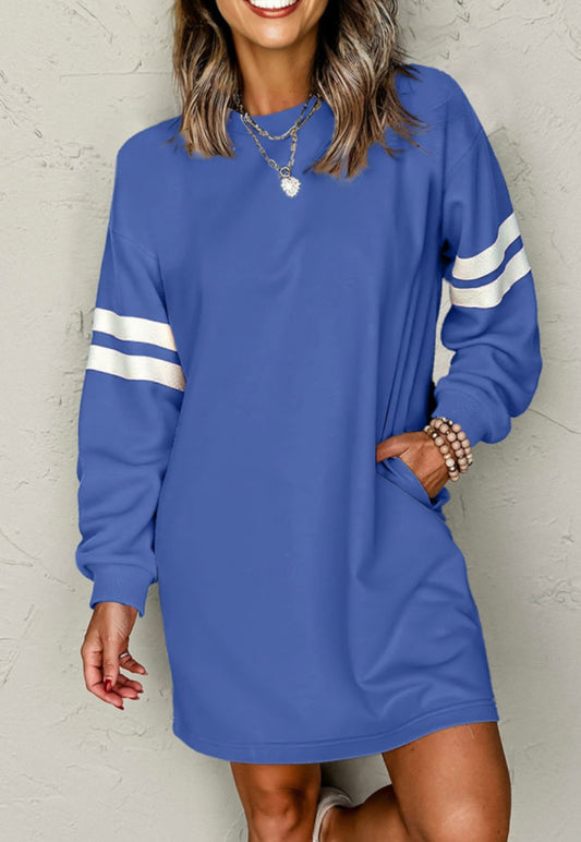 Blue stripe dress