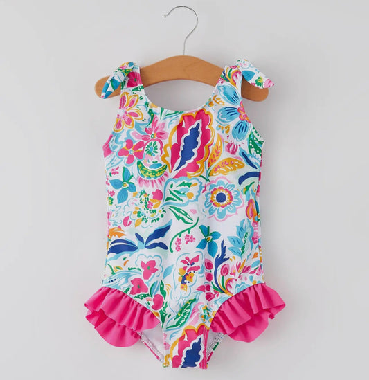 Colorful floral swimsuit