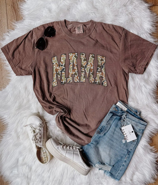 Camo mama tee