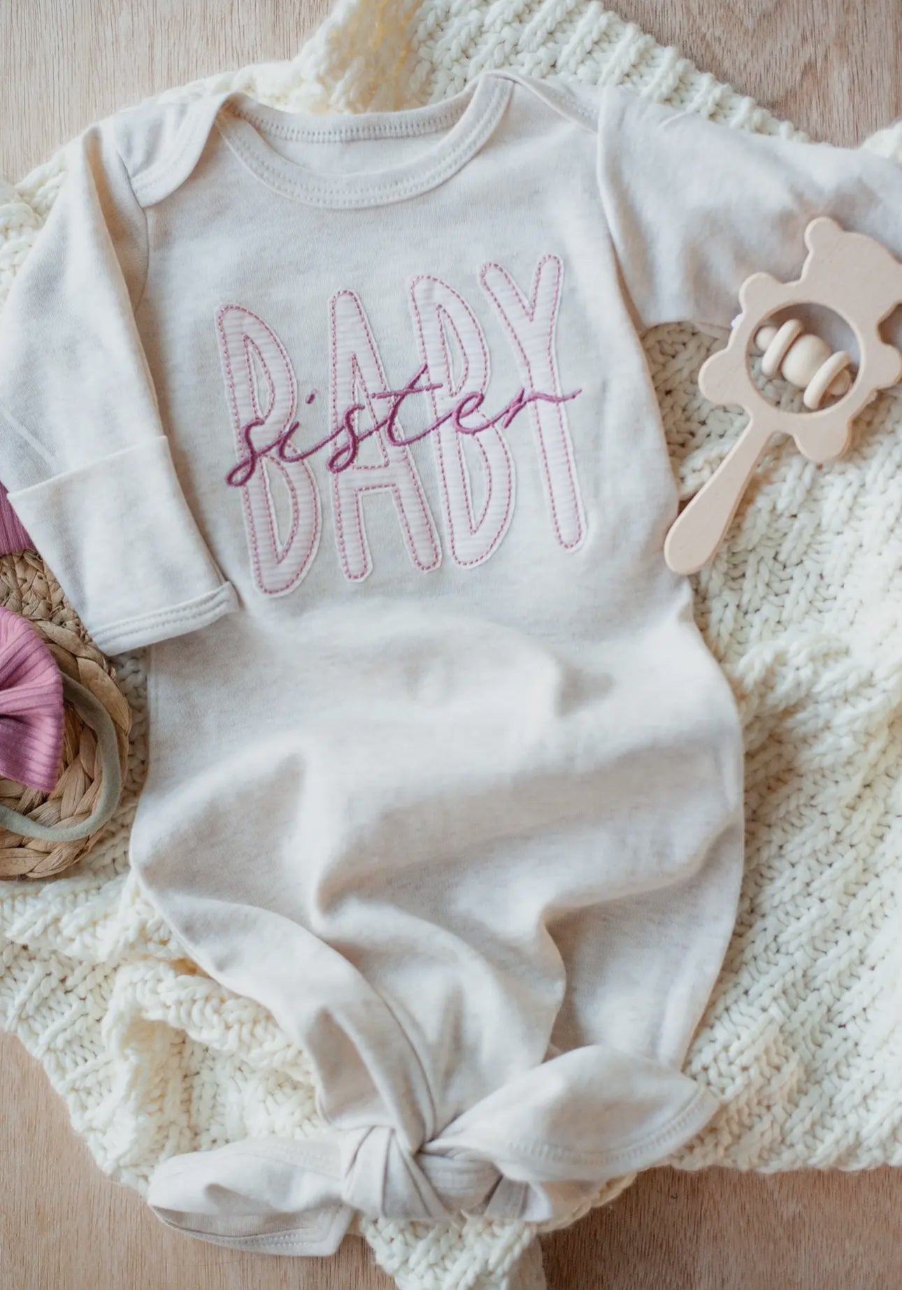 Baby sister knot gown