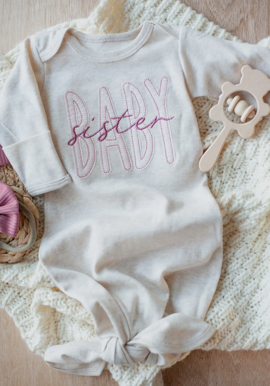 Baby sister knot gown