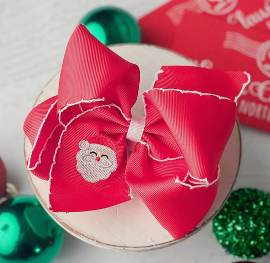 Santa moon Stitch bow