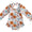 Blue/orange floral Rashguard swim