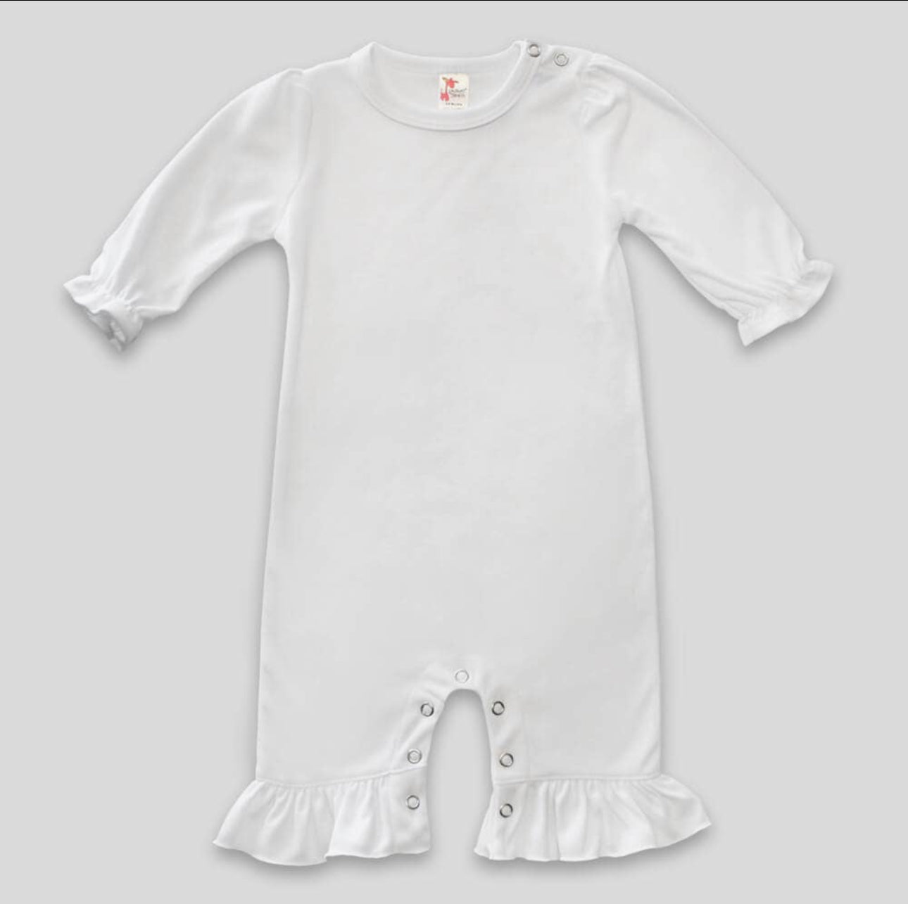 White ruffle romper 0/3M