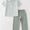 Sage gingham boys set
