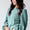Ruffle sleeve corded blouse