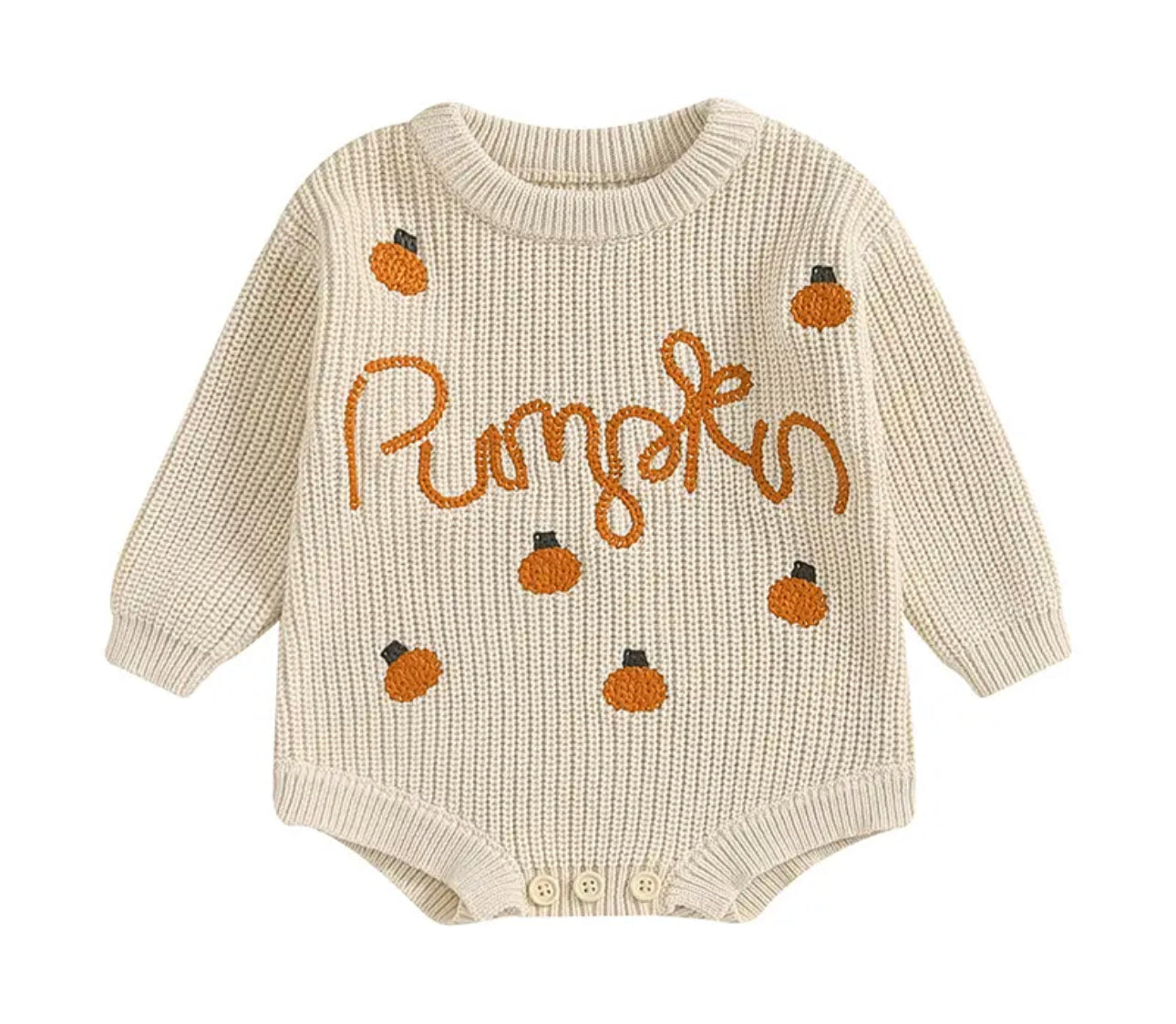 Pumpkin sweater romper