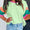 Colorblock green top