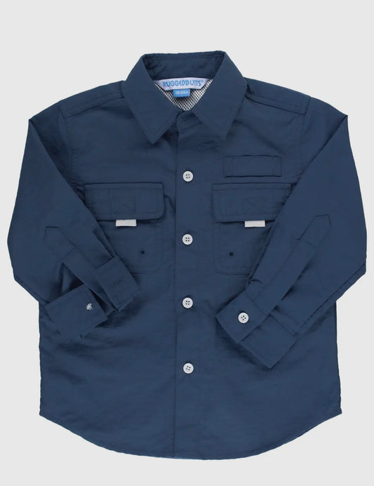 Ruggedbutts navy sun protective button down