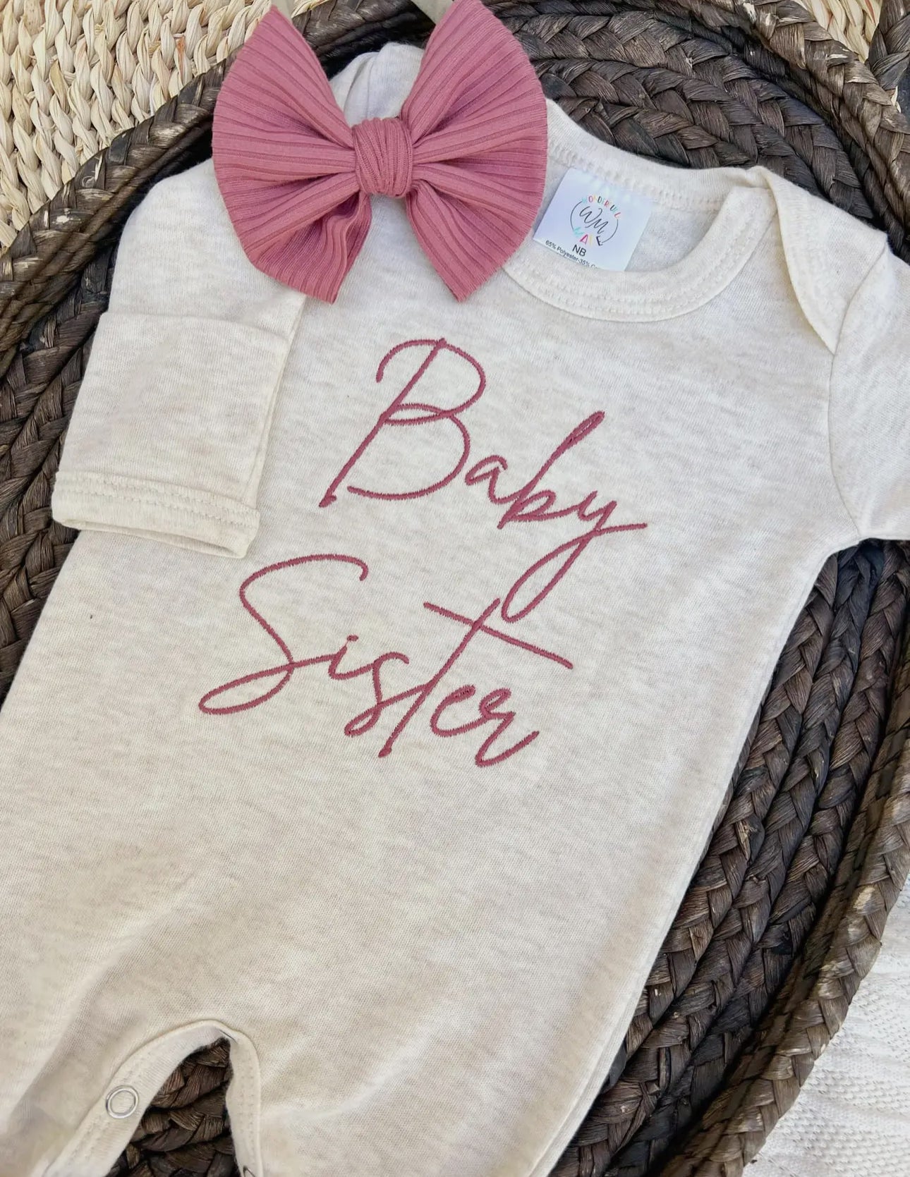 Baby sister romper + bow