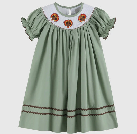 Smocked turkey dress