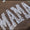Brown floral MAMA applique