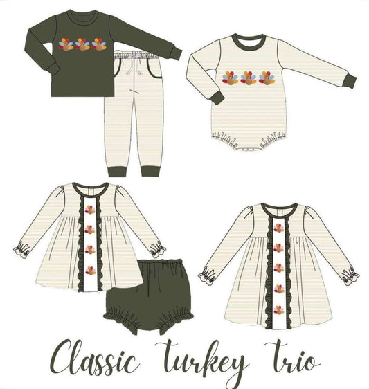 French knot turkey boys set