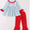 Blue striped Santa trio girls set