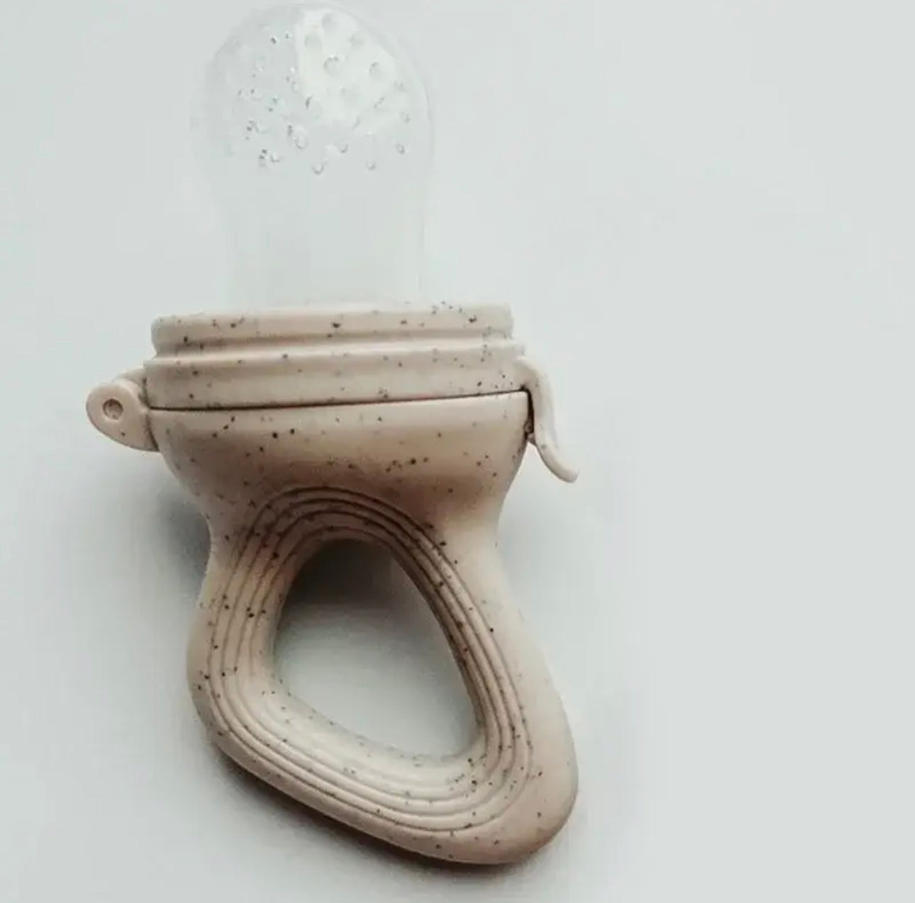 Silicone baby first foods feeder with top