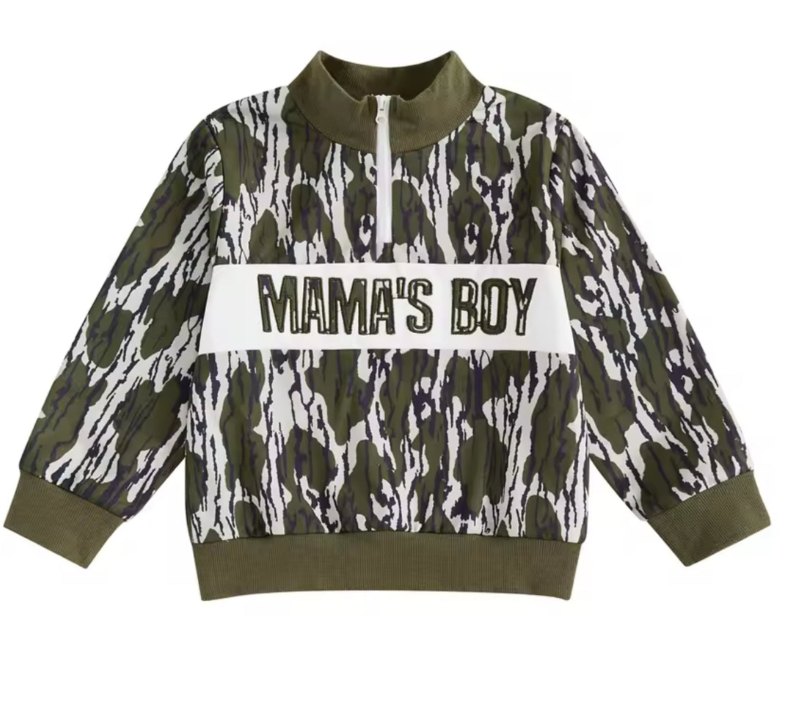 Mamas boy camo pullover