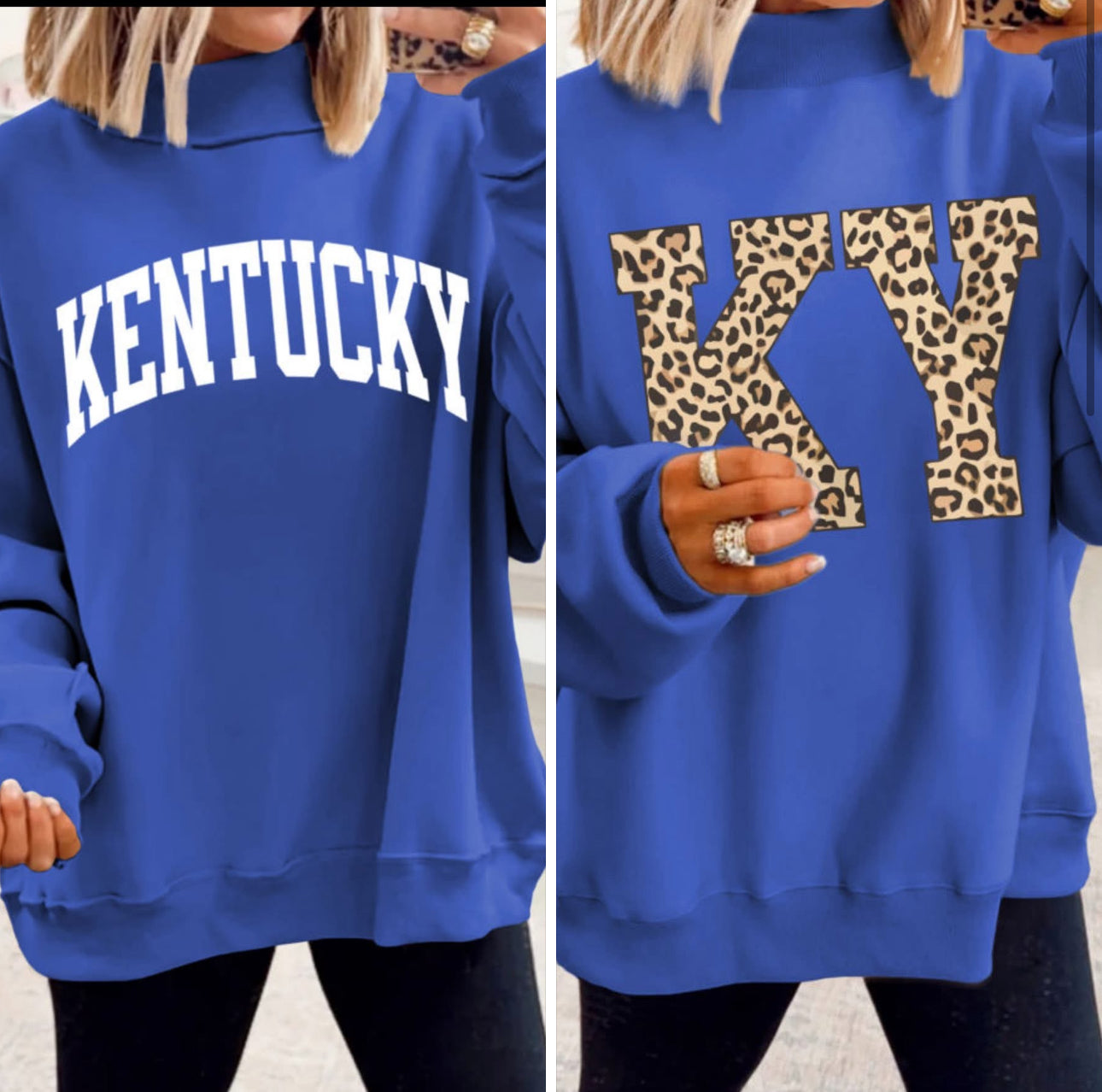 Blue reversible KY sweatshirt
