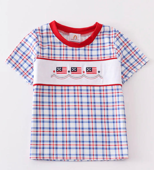 Patriotic flag boys top