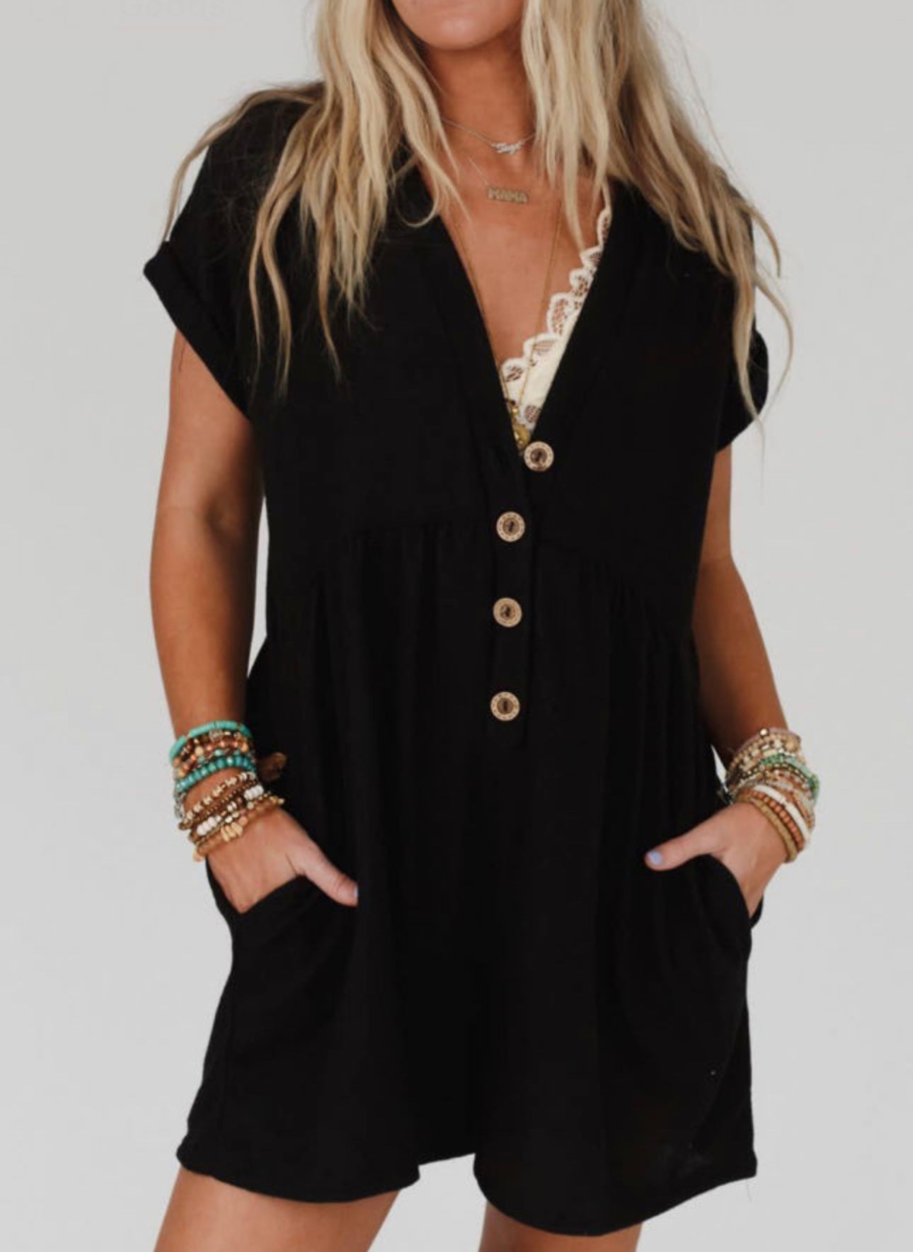Cozy Black Romper