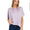 Ribbed striped oversized short sleeve top - lavender