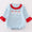 Blue striped Santa trio girls bubble