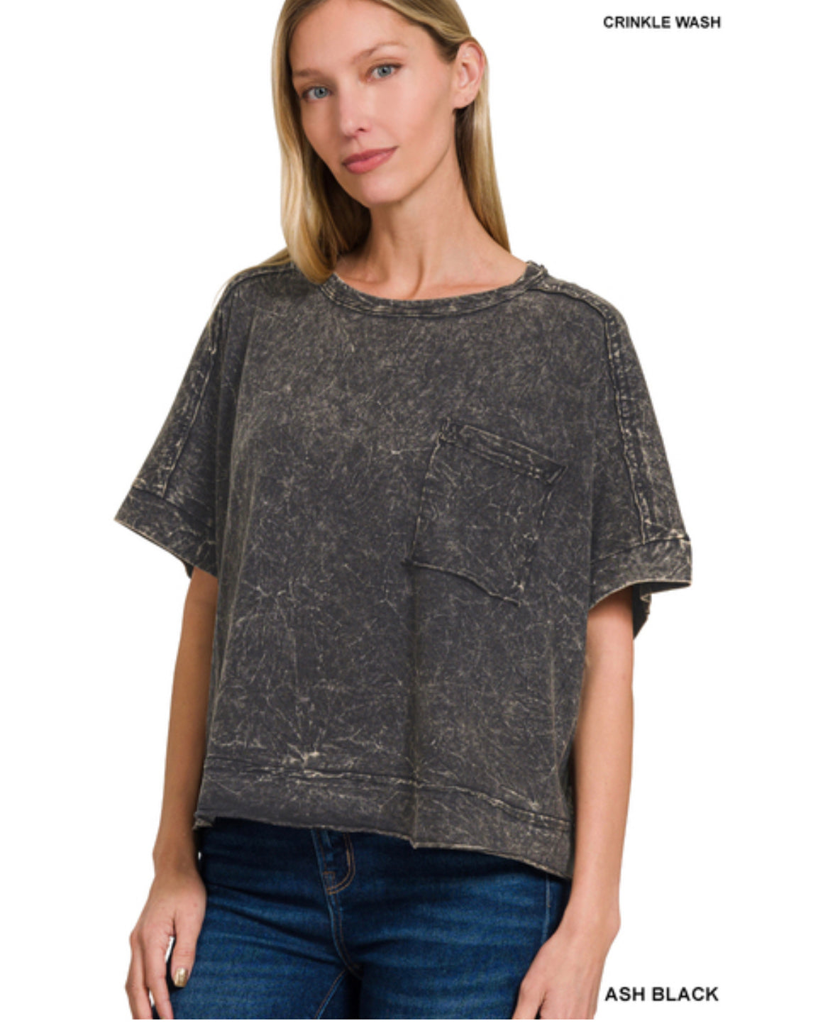 Acid Wash Oversized Tee