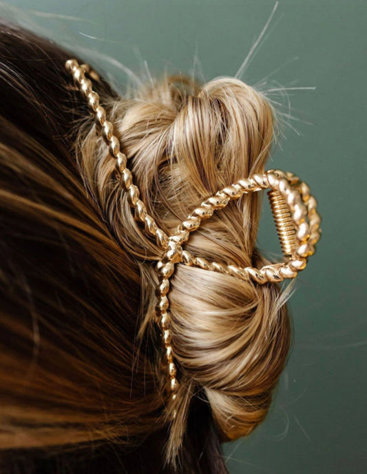 Gold hair clips