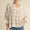 Windowpane knit top