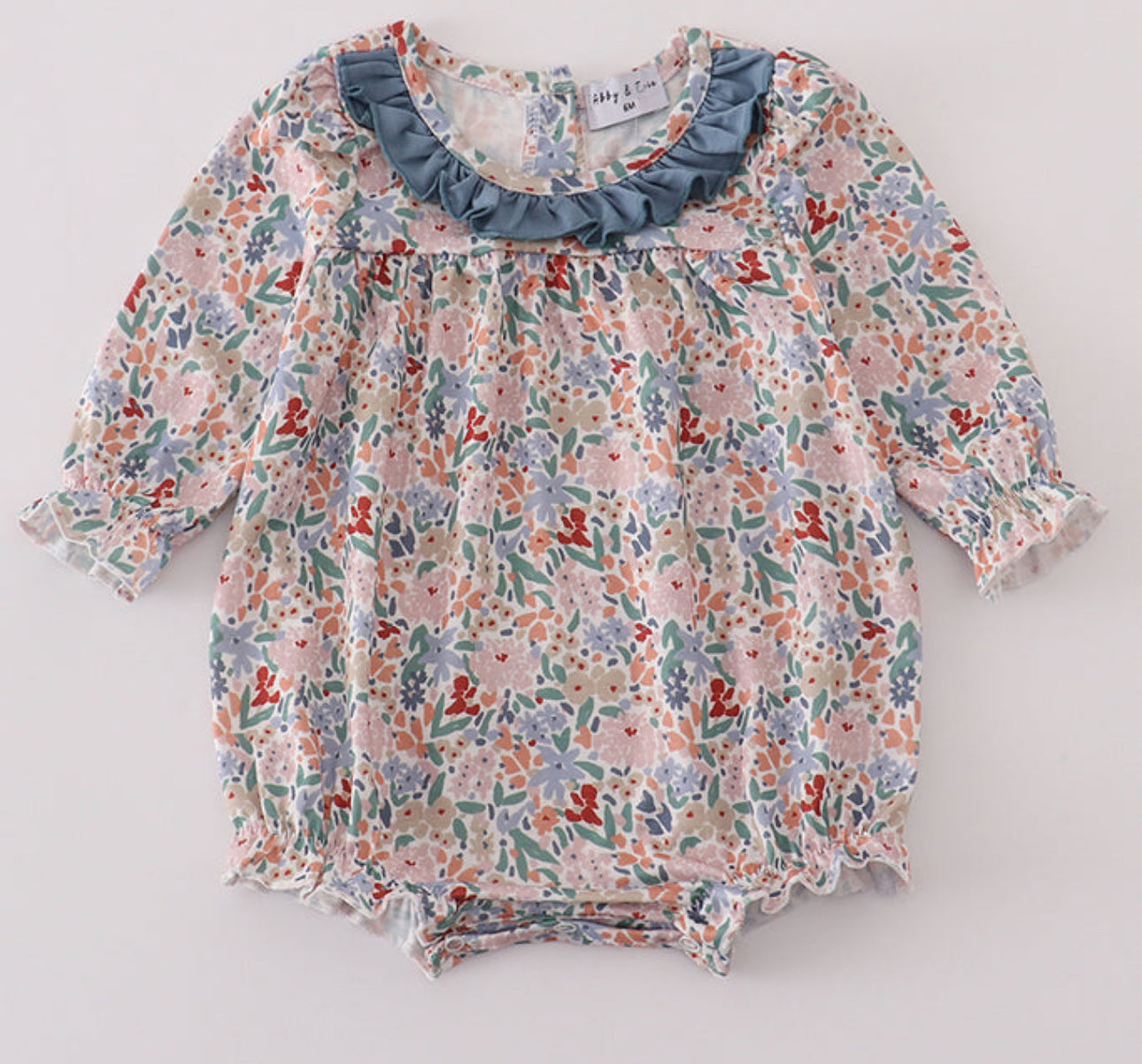 Blue floral bubble