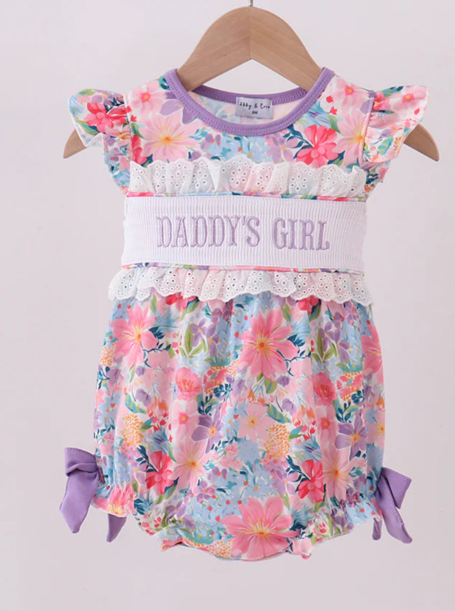 Daddy’s girl smocked bubble